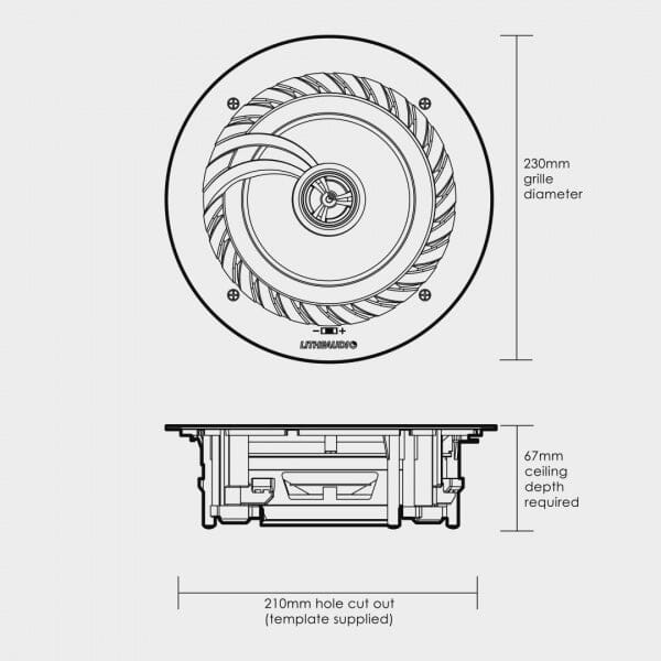 Lithe Audio 4” Passive Ceiling Speaker - K&B Audio