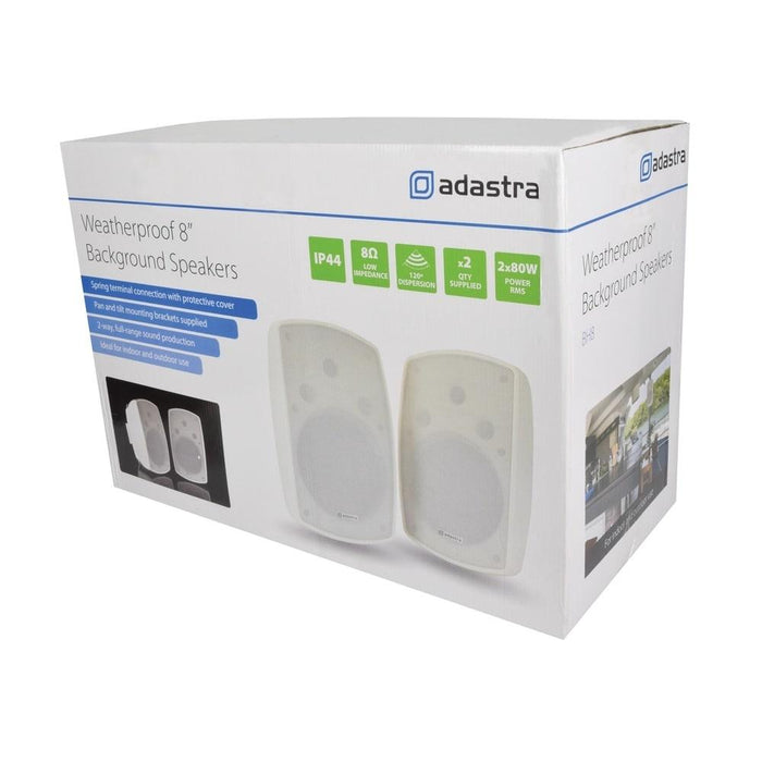 Adastra BH8 Weather Resistant 8" Outdoor Speakers (Pair) - Tech4