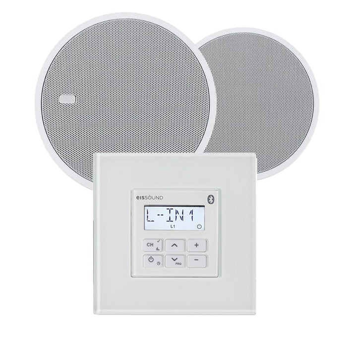 KB Sound In Wall Premium FM/DAB Radio & Bluetooth Ceiling Speaker System (2.5" - 5") In Ceiling Speaker Systems KB Sound White 5" 