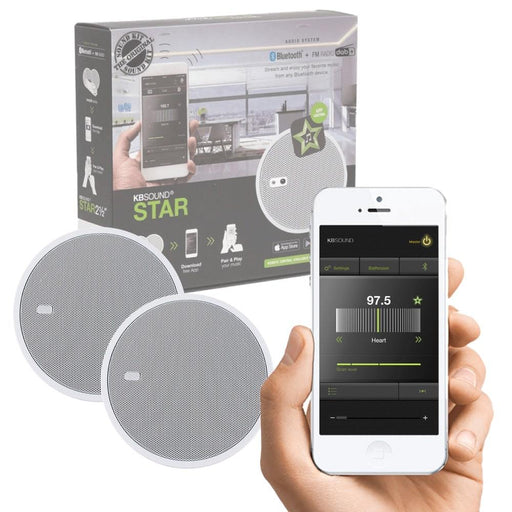 KB Sound Select Star DAB+/FM Radio & Bluetooth Ceiling Speaker System (2.5" - 5") Ceiling Speaker Systems KB Sound 